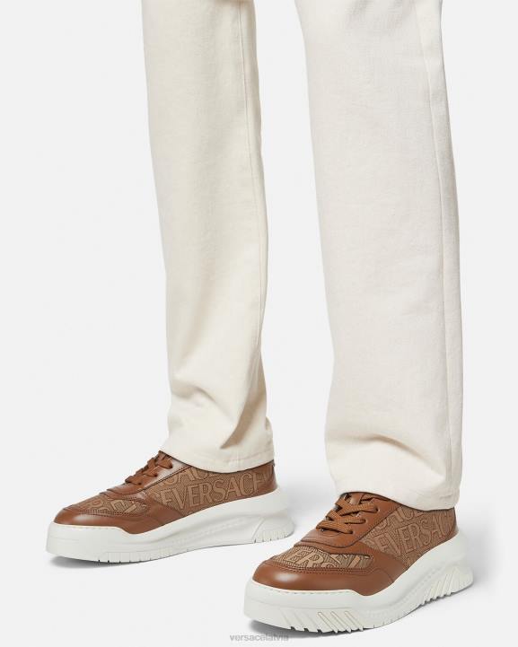 brūns kurpes Versace 806B1513 vīriešiem allover odissea kedas