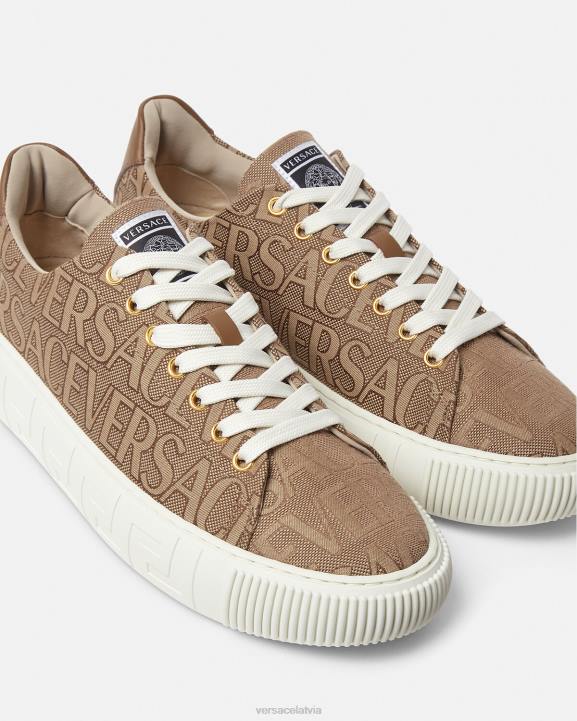 brūns kurpes Versace 806B1515 vīriešiem allover greca kedas