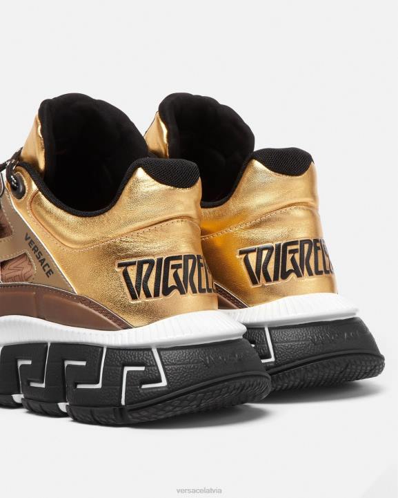 brūns un zelts kurpes Versace 806B1512 vīriešiem trigreca kedas