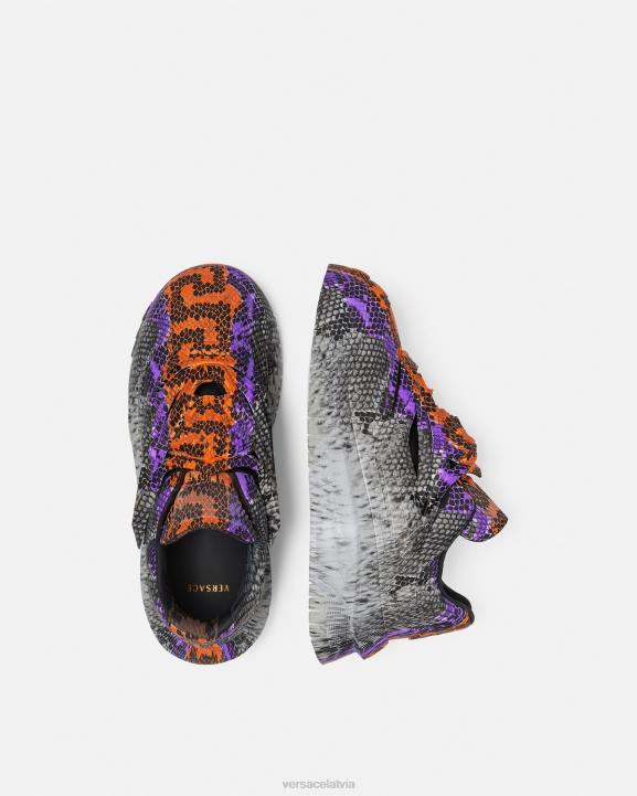 drukāt kurpes Versace 806B1539 vīriešiem python greca print odissea kedas