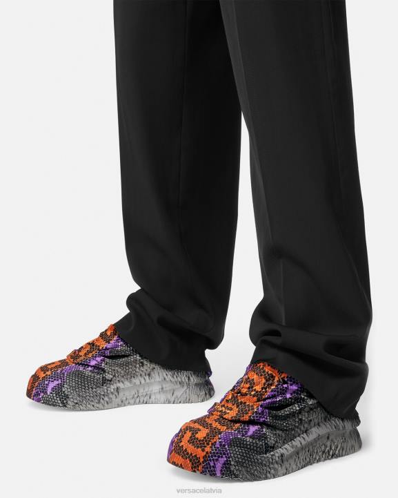 drukāt kurpes Versace 806B1539 vīriešiem python greca print odissea kedas