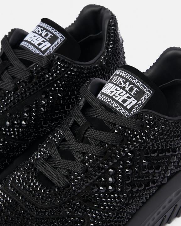 melns kurpes Versace 806B1535 vīriešiem kristāla odissea kedas