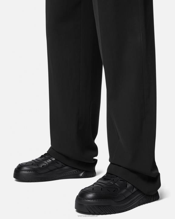 melns kurpes Versace 806B1540 vīriešiem sagrieztas odissea kedas