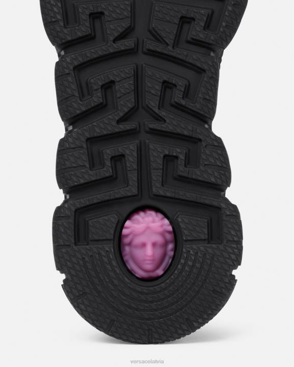 melns kurpes Versace 806B1544 vīriešiem radžotas trigreca kedas