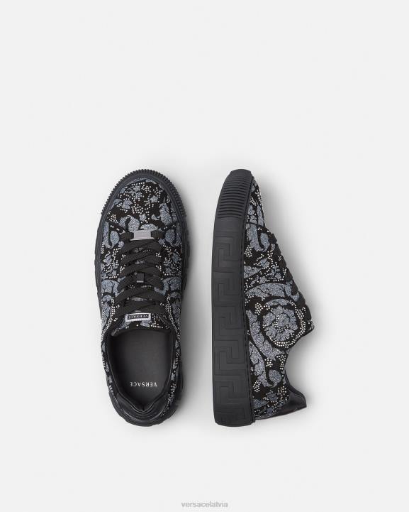 melns kurpes Versace 806B1555 vīriešiem radžoti greca trenažieri