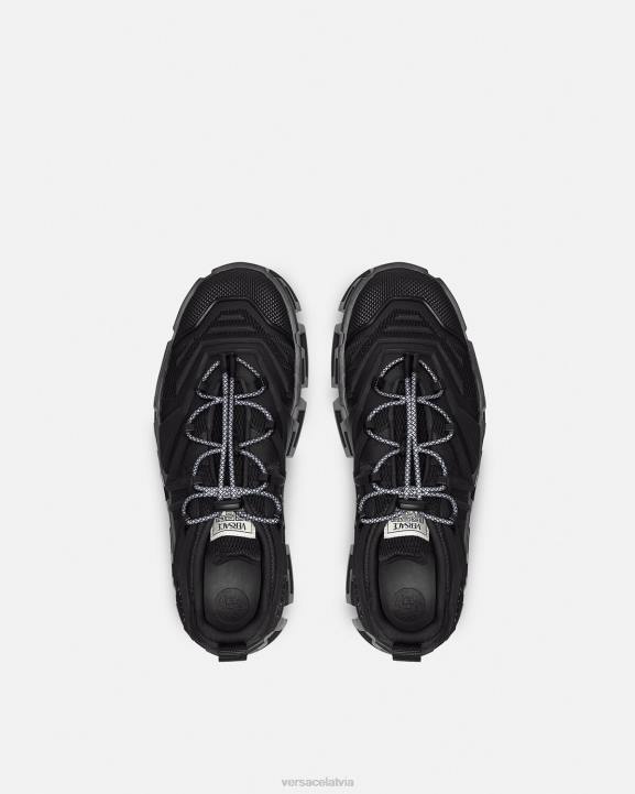 melns kurpes Versace 806B1560 vīriešiem greca labyrinth kedas