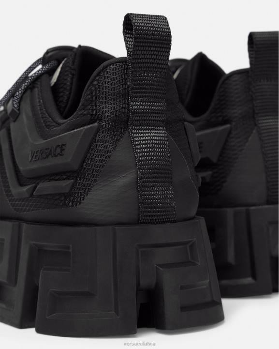 melns kurpes Versace 806B1560 vīriešiem greca labyrinth kedas