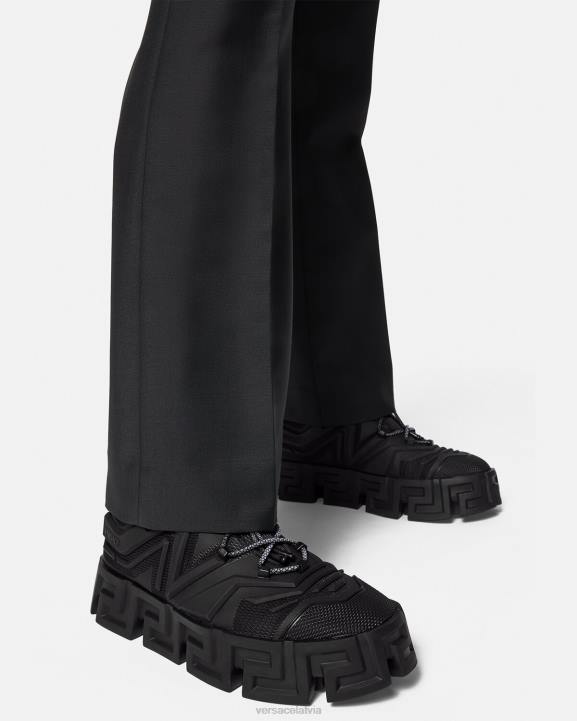 melns kurpes Versace 806B1560 vīriešiem greca labyrinth kedas