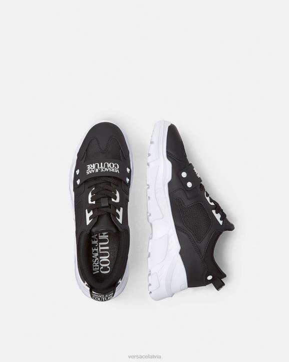 melns kurpes Versace 806B2450 vīriešiem spīdtreka logo trenažieri