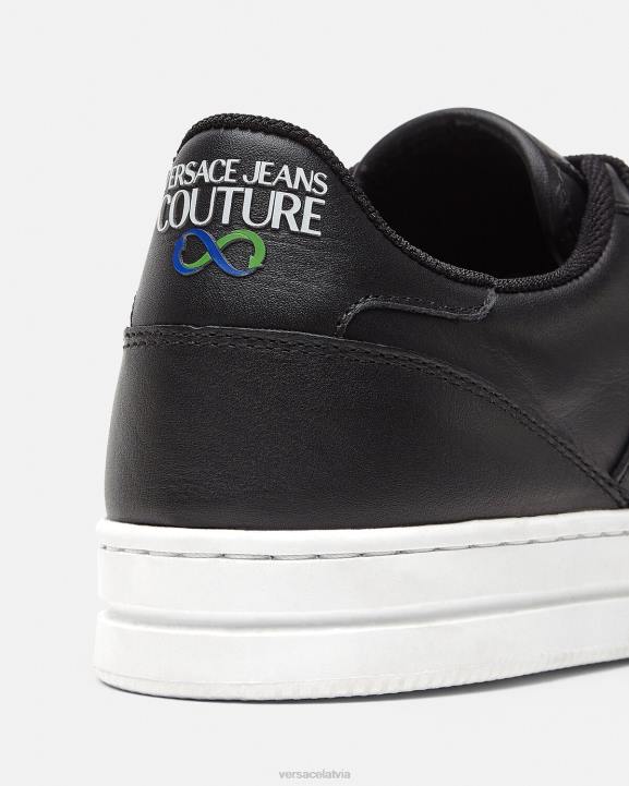 melns kurpes Versace 806B2470 vīriešiem court 88 logo kedas