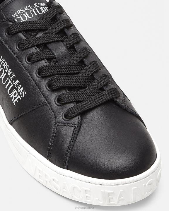 melns kurpes Versace 806B2470 vīriešiem court 88 logo kedas