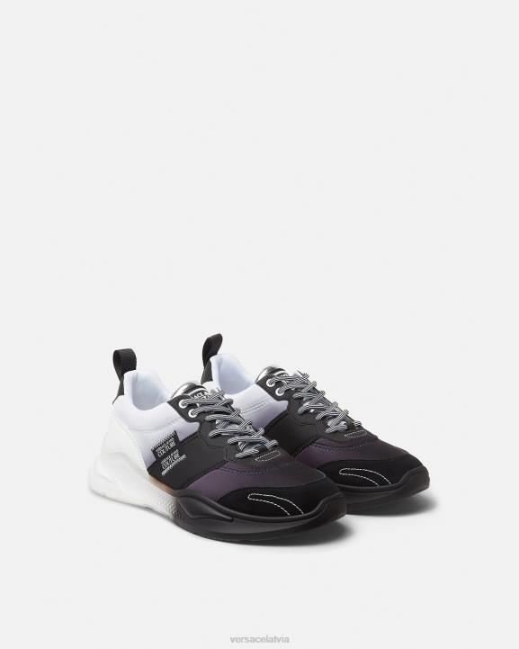 melns un apdrukāts kurpes Versace 806B2455 vīriešiem levion kedas