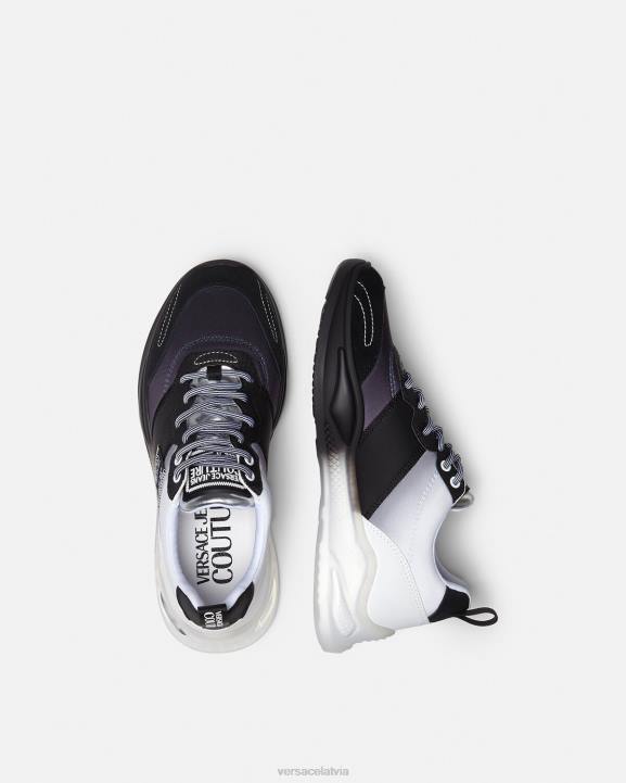 melns un apdrukāts kurpes Versace 806B2455 vīriešiem levion kedas