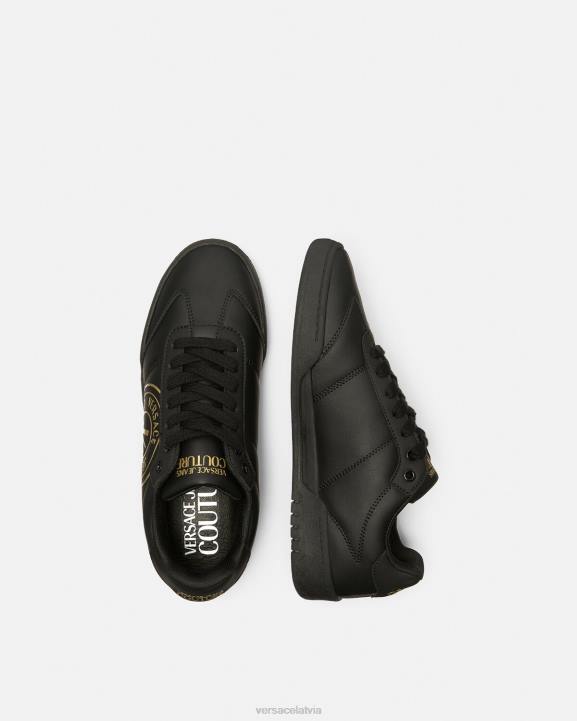 melns & zelts kurpes Versace 806B2443 vīriešiem brooklyn v-embem kedas