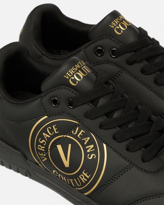melns & zelts kurpes Versace 806B2443 vīriešiem brooklyn v-embem kedas
