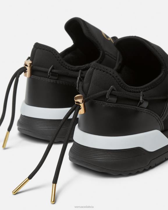 melns & zelts kurpes Versace 806B2446 vīriešiem dinamiskas kedas