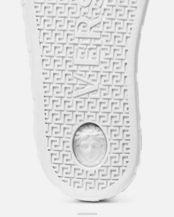 viena krāsa kurpes Versace 806B1557 vīriešiem varsity greca trenažieri