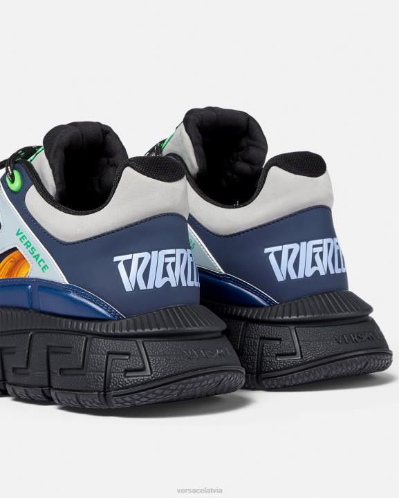 zils kurpes Versace 806B1542 vīriešiem barocco 660 trigreca kedas