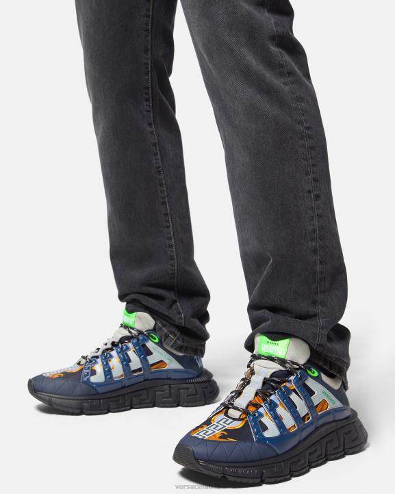 zils kurpes Versace 806B1542 vīriešiem barocco 660 trigreca kedas