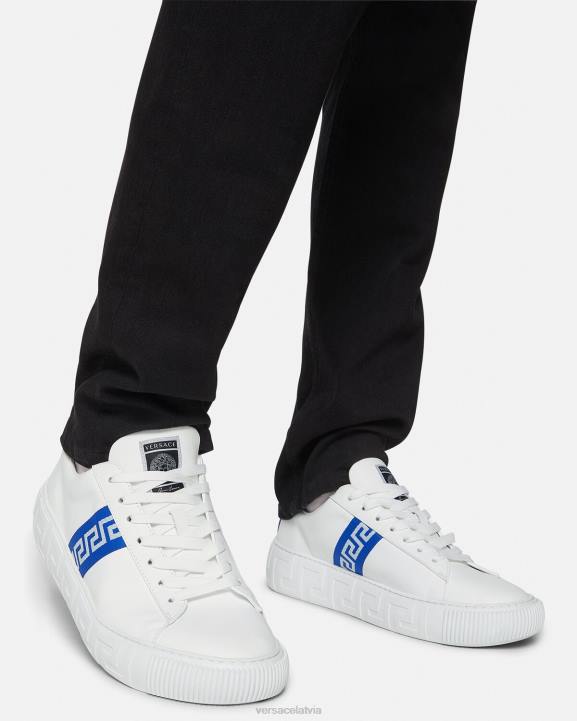 zils un balts kurpes Versace 806B1558 vīriešiem greca kedas