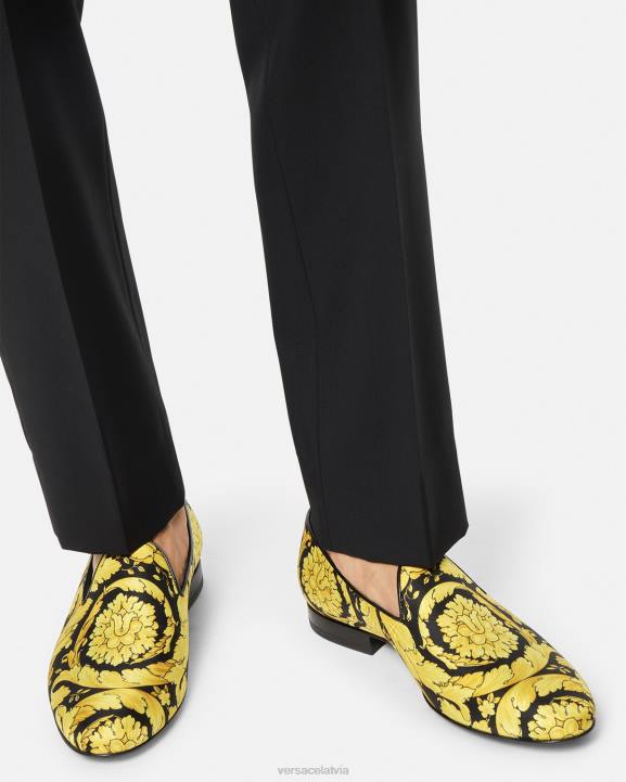 drukāt kurpes Versace 806B1566 vīriešiem baroko satīna čības