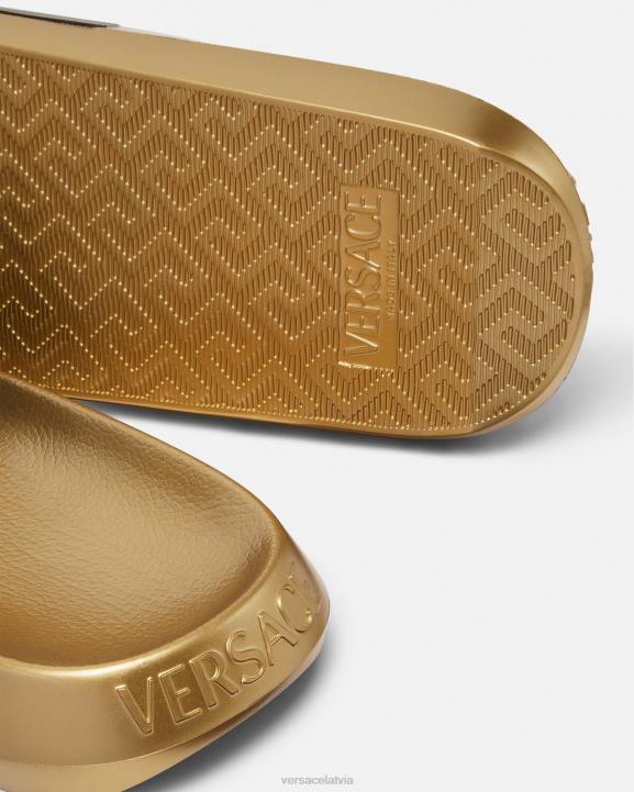 melns kurpes Versace 806B1587 vīriešiem la medusa slaidi