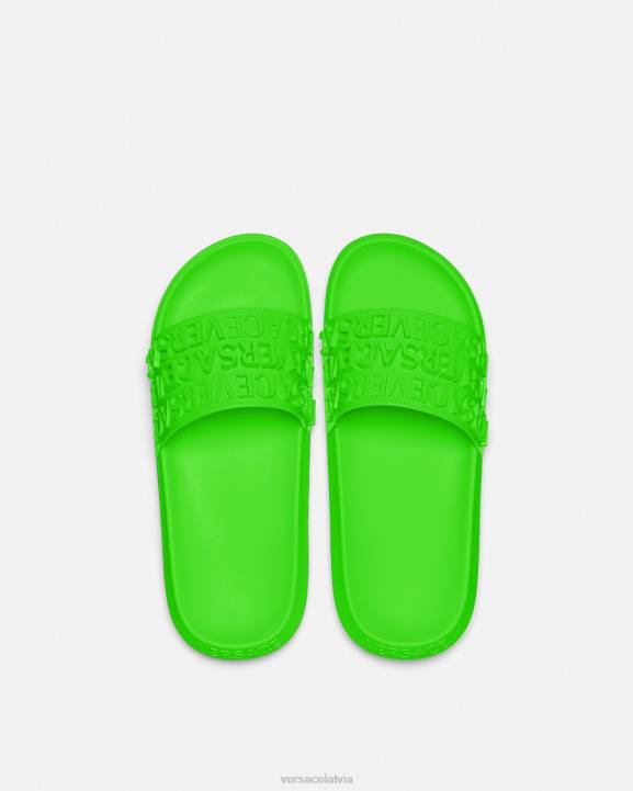 zaļš kurpes Versace 806B1597 vīriešiem allover slīdņus