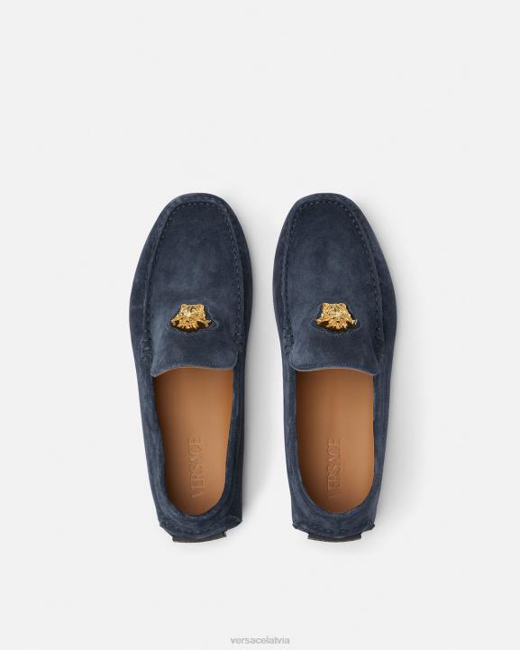 flote kurpes Versace 806B1604 vīriešiem la medusa zamšādas vadītāja apavi