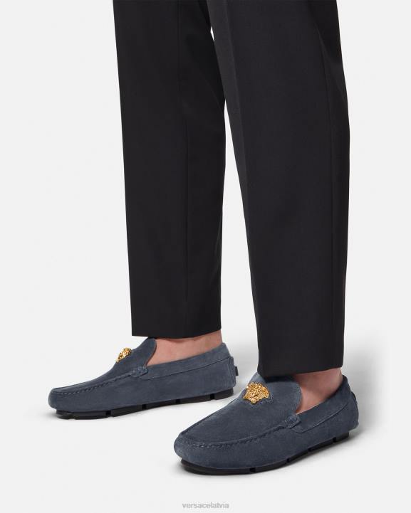 flote kurpes Versace 806B1604 vīriešiem la medusa zamšādas vadītāja apavi