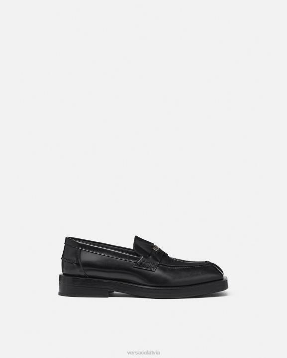 melns kurpes Versace 806B1577 vīriešiem kvadrātveida loafers