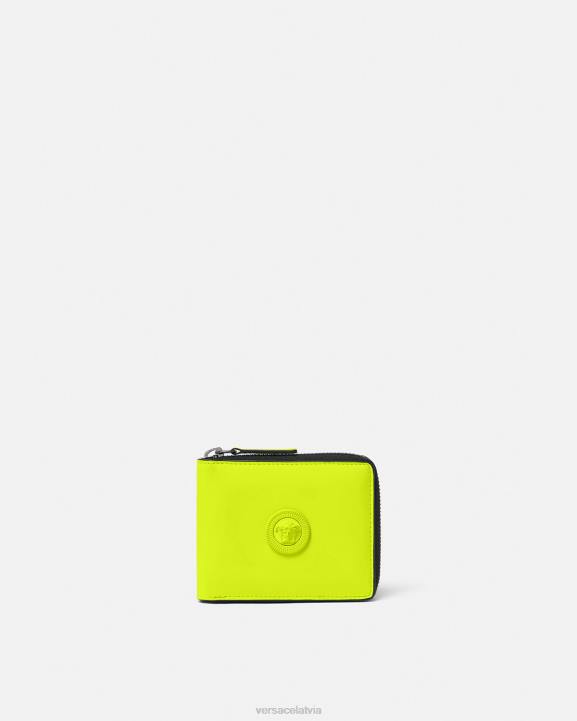 dzeltens Piederumi Versace 806B1641 vīriešiem medusa biggie bifold maks