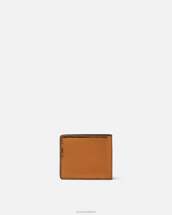 karamele Piederumi Versace 806B1649 vīriešiem medusa biggie patentu bifold maku