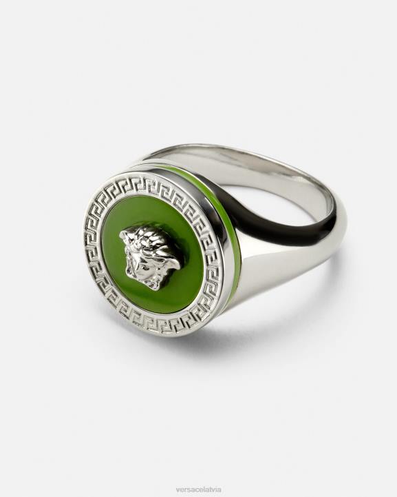 zaļš Piederumi Versace 806B1684 vīriešiem emaljas medūzas gredzens