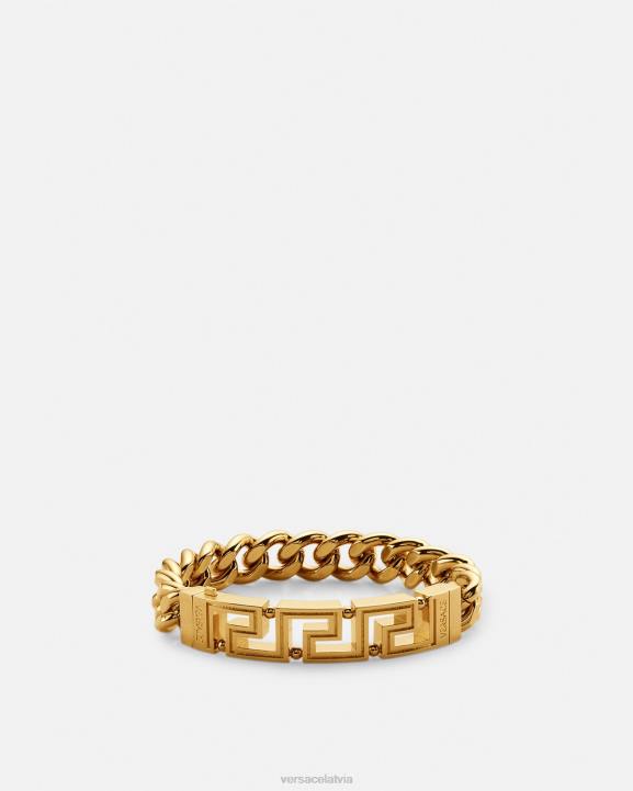 zelts Piederumi Versace 806B1685 vīriešiem greca ķēdes rokassprādze