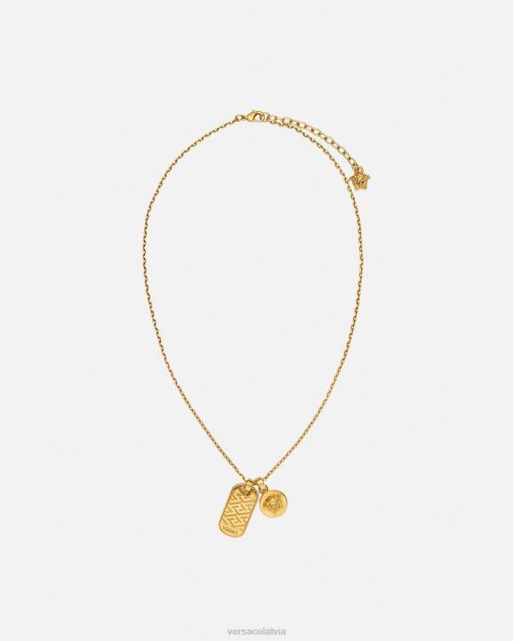 zelts Piederumi Versace 806B1688 vīriešiem la greca tag kaklarota