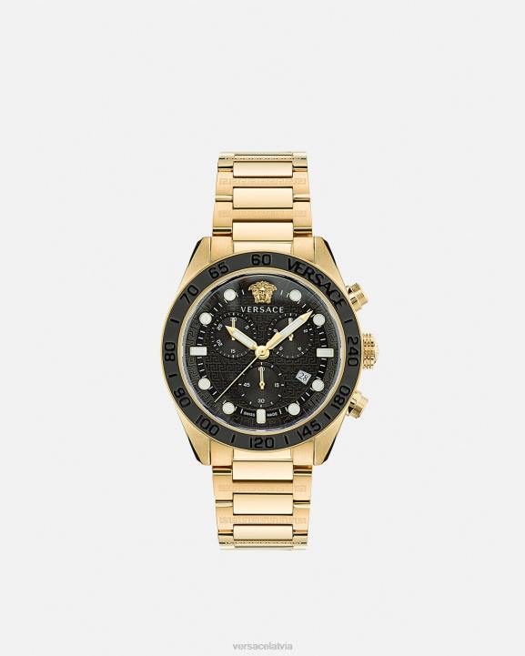 pnul Piederumi Versace 806B1704 vīriešiem greca dome chrono pulkstenis