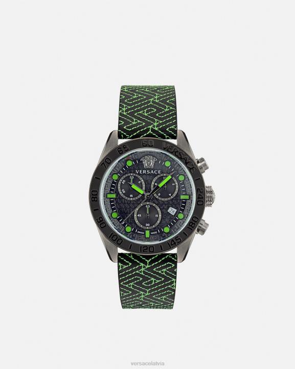 pnul Piederumi Versace 806B1706 vīriešiem greca dome chrono pulkstenis