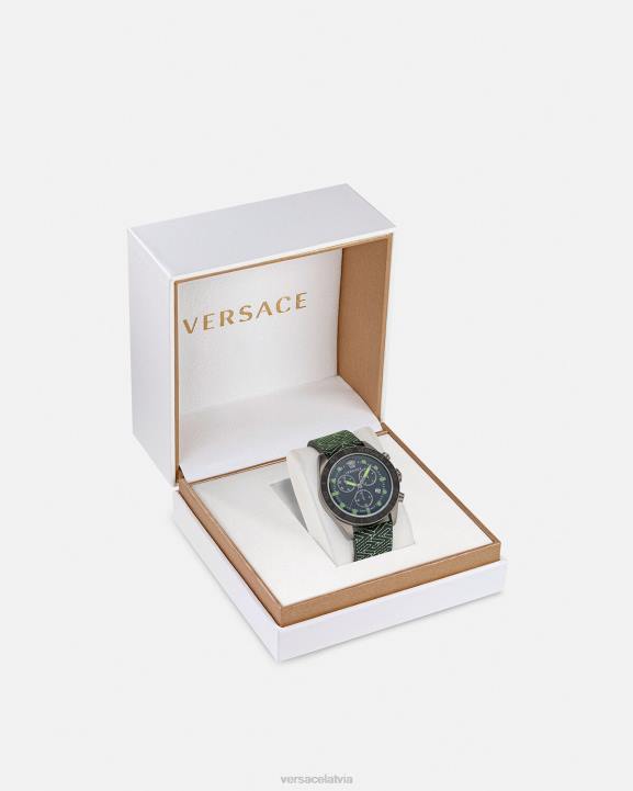 pnul Piederumi Versace 806B1706 vīriešiem greca dome chrono pulkstenis
