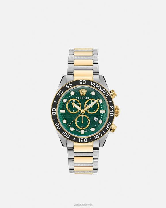 pnul Piederumi Versace 806B1707 vīriešiem greca dome chrono pulkstenis