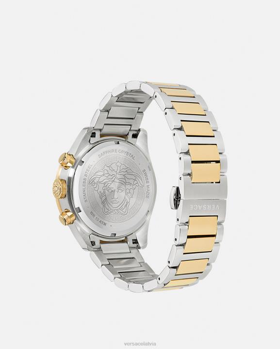 pnul Piederumi Versace 806B1707 vīriešiem greca dome chrono pulkstenis