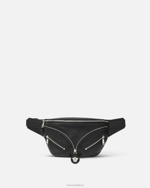 melns somas Versace 806B1504 vīriešiem atkārtojiet jostas somu