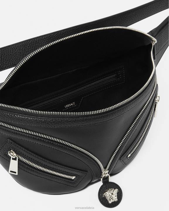 melns somas Versace 806B1504 vīriešiem atkārtojiet jostas somu