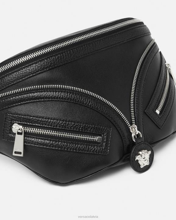 melns somas Versace 806B1504 vīriešiem atkārtojiet jostas somu