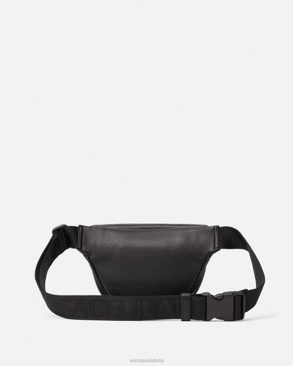 melns somas Versace 806B2471 vīriešiem logo jostas soma