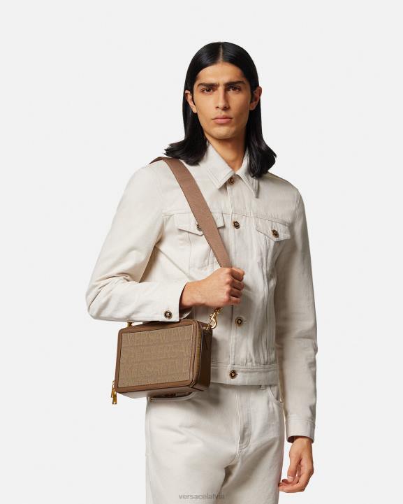 brūns somas Versace 806B1497 vīriešiem allover kurjersoma