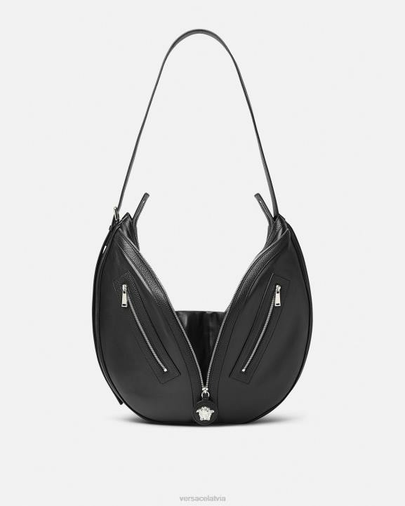 melns somas Versace 806B1500 vīriešiem atkārtojiet lielu klaiņojošu somu