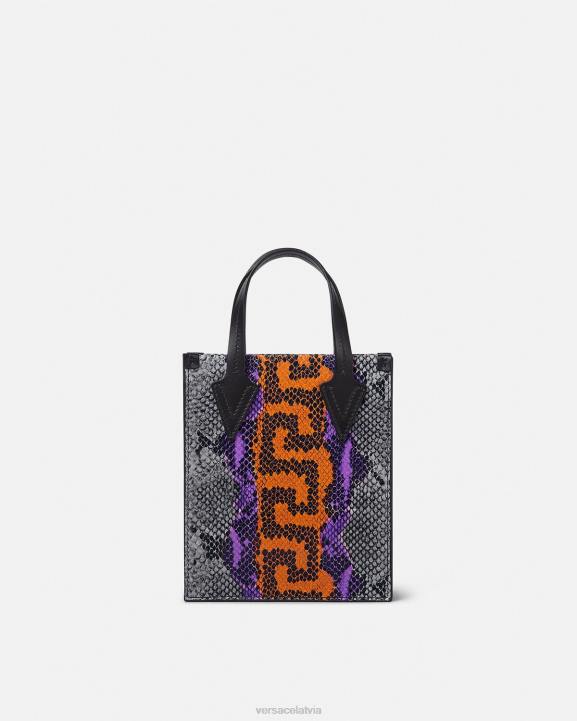 daudzkrāsains somas Versace 806B1474 vīriešiem python greca print crossbody soma