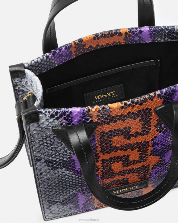 daudzkrāsains somas Versace 806B1474 vīriešiem python greca print crossbody soma