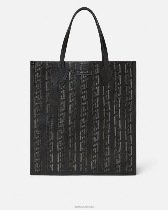 melns somas Versace 806B1489 vīriešiem greca augsta soma ar radzēm