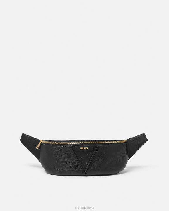 melns somas Versace 806B1491 vīriešiem v greca signature jostas soma